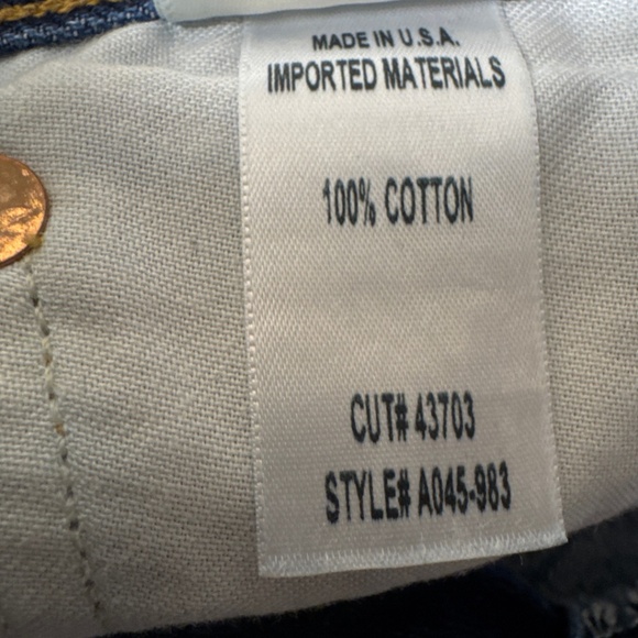 AGOLDE Distressed Straight Leg Jeans Blue Size 24 - Picture 7 of 14